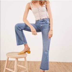 Reformation Cropped Flood Jeans | Olympic Wash Blue |  27